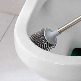 Chổi Cọ Nhà Vệ Sinh Silicon Dẻo  Cán Dài,Cây Cọ Toilet Bồn Cầu Tiện Lợi