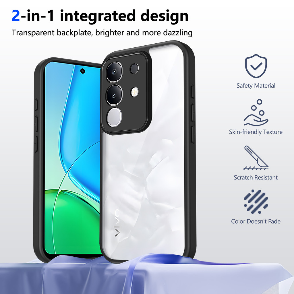 Ốp lưng Vivo Y29 4G Vỏ trong suốt mờ thời trang cho Vivo Y29 4G Vỏ điện thoại