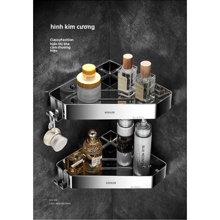 【 KOHLER 】Giá đỡ vòi sen không cần khoan cho bếp và phòng tắm cổ điển bằng thép không gỉ 304, hoàn thiện gương 8K, kệ gó