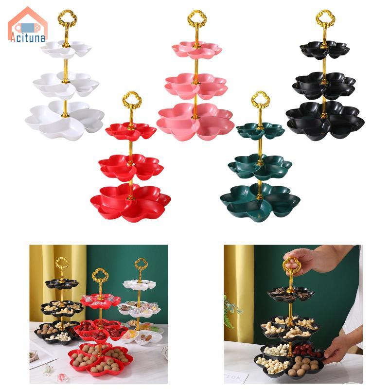 Khay Trái Cây Đế Bánh Ba Tầng Dung Tích Lớn Phục Vụ Món Ăn Khay Đĩa Trang Trí Khay Ăn Nhẹ Cho Nhà Hàng Khách Sạn Nhà