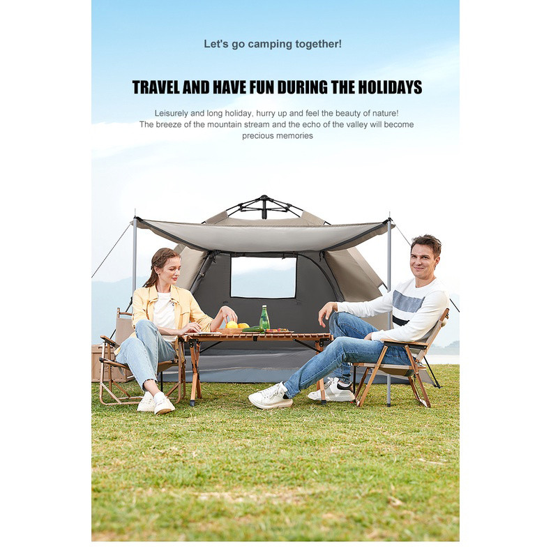 CAMEL CROWN Lều ngoài trời 2~3 người tự động cắm trại lều chống nắng