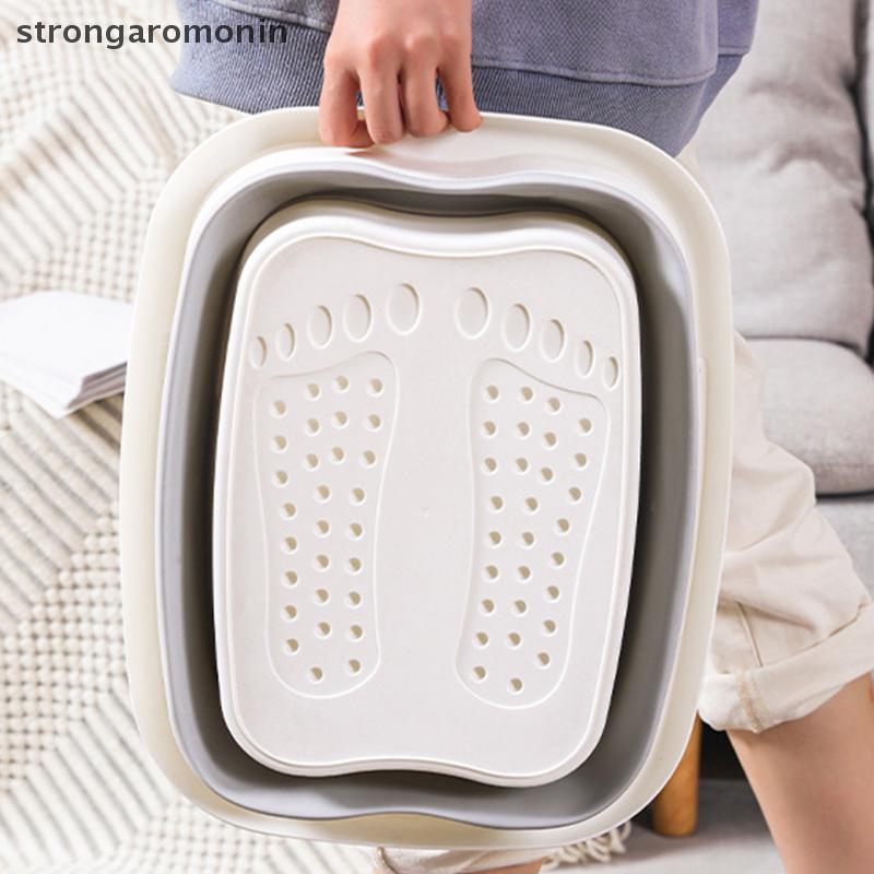ST Có Thể Gập Lại Footbath Xô Xô Ngâm Chậu Gấp Spa Bồn Tắm Chân Xô Hộ Gia Đình Xông Hơi Bồn Tắm Làm Móng Chân Bồn Tắm ST