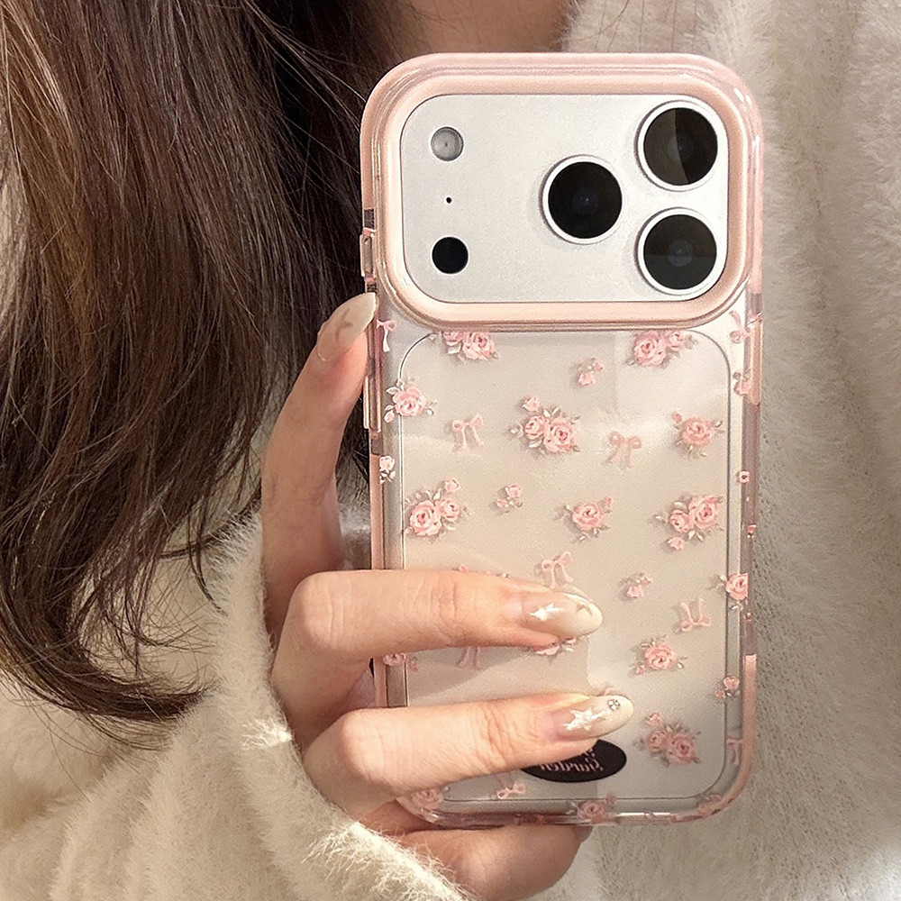 Ốp Điện Thoại Hoa Hồng Crush Cho iPhone 17 Pro Max 16 15 14 13 Vỏ Bảo Vệ Chống Sốc