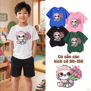 Áo thun bé trai họa tiết Size 90-150 bé từ 2-12 tuổi Mềm mại Dễ chịu