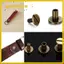 GUSTAVA 10 Chiếc 5 / 6.5 / 8 Mm Chắc Chắn Bu Lông Móng Tay DIY Quần Áo / Túi / Giày Đồng Thau Móng Tay Đầu Tròn Vít