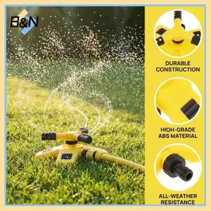 Máy phun nước bãi cỏ xoay 360 độ B & N Nước tưới vườn tự động có thể điều chỉnh cho nhà kính và sân nhà.