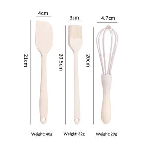 Bộ Nướng Bánh Silicon Mini Dụng Cụ Làm Bánh Ngọt Chịu Nhiệt Thìa Đánh Dầu Bàn Chải Cho Kem Làm Bánh