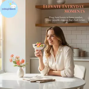 Cốc kem Pufangbliss Acrylic thiết kế pha lê Lý tưởng cho sữa chua và bánh Pudding VN