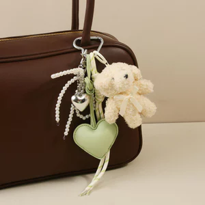 Mới Dễ Thương Gấu Nhỏ Trắng Nơ Túi Mặt Dây Chuyền Thời Trang Hợp Thời Trang Phụ Kiện