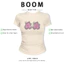 BOOM Áo Baby Tee Nữ Cotton Ôm Body-Áo Thun Ngắn Tay Y2K In Hình PhongCách Mùa Hè, Cổ Tròn Hàng Đầucách hàn quốc phong722