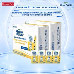 Combo 2 Thùng 24 hộp SBPS Nutifood Sweden GrowPLUS+ Sữa Non Immunel hộp 110 ml (Bao bì tuỳ lô hàng)