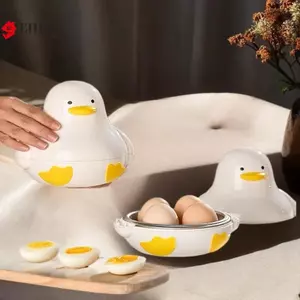 1 / 4 Trứng Hoạt Hình Du Shape Lò Vi Sóng Máy Hấp Trứng Nồi Nồi Hơi Dễ Dàng Qui Cứng Hoặc Mềm Đun sôi Dụng Cụ Nấu Ăn Nhà Bếp Phụ Kiện VN