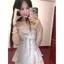 Nút thắt nơ ngọt ngào kiểu Pháp Áo ống không tay có dây buộc eo hẹp Slim-fit Hot Girl Top Slimmer Look Áo Vest xanh mùa hè
