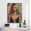 Retro Gothic Cô Gái Thời Trang Graffiti Phong Cách Poster Không Khung Tranh Canvas Trang Trí Tường