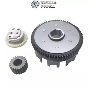 FANIELLAPOWELL 3 Vỏ ly hợp tốc độ, Vỏ ly hợp kim loại Tc125 / 150 / TMX 155, 70T 37T 21T Giỏ ly hợp bền Assy Phụ tùng xe máy