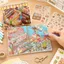 Nhãn dán cảnh cửa hàng FEDAOG, Nhãn dán phong cảnh thiết kế Kawaii xoắn ốc, Họa tiết hoạt hình có thể định vị lại sáng tạo Nhãn dán cắt sẵn Nhãn dán cảnh thu nhỏ Đồ dùng nhật ký