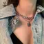 Dây chuyền tiền xu nhiều lớp Choker Nelace Chân dung Chunky Nelaces Trang sức [Mina]