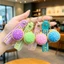 QEARY Nhấp Nháy Baozi Móc Khóa, Cao Su Mềm Phát Sáng Hấp Bun Móc Khóa, Đồ Chơi Fidget Kích Thước Mini Squishy 3D Bóp Đồ Chơi Nhân Viên Văn Phòng
