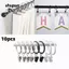 SHUPUN 10 Chiếc Rèm Nhẫn Kẹp, Thanh Treo Rèm Có Kẹp Vòng Treo Rèm, Trang Trí Kim Loại Chống Rỉ Sét Quần Áo Kẹp Nhà