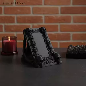 SSVN Sáng Tạo Phong Cách Gothic Đầu Lâu Giá Đỡ Điện Thoại Cá Tính Trang Trí Bàn Làm Việc Món Quà Ma Quái Độc Đáo Cho Bạn Bè Gia Đình Sử Dụng Tại Nhà.