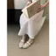 TT 2026 Phong Cách Mới Thêu Mary Jane Giày Nữ Ren Mũi Nơ Thắt Nơ Giày Dây Đeo Bằng