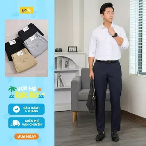 Quần Kaki Nam Siêu Co Giãn Regular Ít xù lông, ít bám bụi, hạn chế nhăn nhàu QKM6013 MCCH25S013