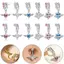 PNPIA- Giả Bụng Nút Nhẫn Trái Tim Nơ Kẹp Trên Xuyên Trang Sức Thời Trang Không Xuyên Rốn Nhẫn Dành Cho Nữ Quà Tặng Ý Tưởng