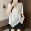 Mùa hè 2026 Plus size Áo thun ngắn tay giả hai mảnh sọc béo không đều khâu rộng che xác thịt Giảm tuổi