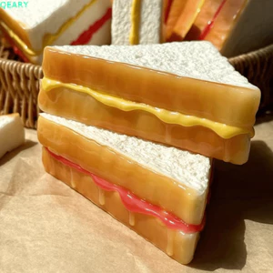 QEARY Sandwich Bóp Đồ Chơi, Prank Trang Trí Đàn Hồi Mềm Mô Phỏng Sandwich Squishy Đồ Chơi, Trẻ Em Tăng Chậm Cảm Giác Thực Tế Fidget Bánh Mì Vui Nhộn