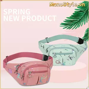 Túi đeo vai ngực MONOSTYLE, Túi đeo thắt lưng chống nước Fanny Pack, Chữ dập nóng Túi đeo chéo phong cách Hàn Quốc nhẹ đa chức năng