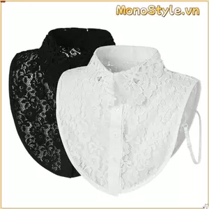 Monostyle Cổ Giả Tháo Rời, Khăn Cổ DIY Ren Điều Chỉnh cho Quần Áo Nữ Bé Gái