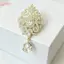 HFSHY Sang Trọng Vintage Pha Lê Thổ Cẩm Vàng Mạ Bạc Không Phai Màu Lapel Pin Cho Nữ Cưới Dạ Hội Đầm Phụ Kiện VN