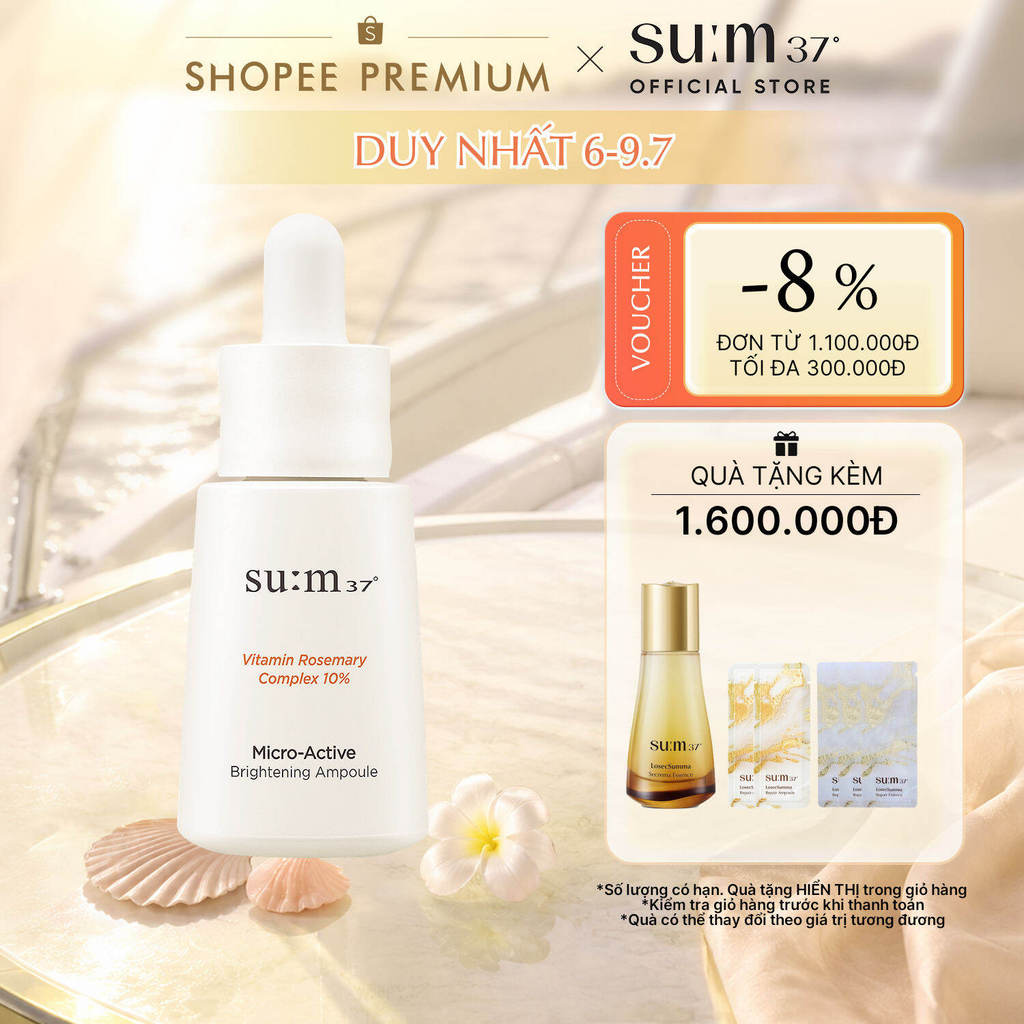 [SU:M37 OFFICIAL] Tinh chất chống oxy hóa làm sáng da Su:m37 Micro-Active Brightening Ampoule 15ml