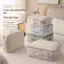 Hộp đựng đồ gấp gọn Hộp đựng khăn trải giường có thể nhìn thấy trong suốt có tay cầm để đựng quần áo phòng ngủ ký túc xá [VN]