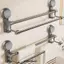 Giá đỡ khăn DONOVANQQ, Giá đựng khăn kiểu cốc hút đơn / đôi, Phụ kiện phòng tắm Tiết kiệm không gian Thanh treo khăn đa chức năng Phòng vệ sinh