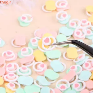 THEGIRL8B 4 Cái Núm vú giả búp bê BJD, Núm vú giả búp bê Mini bằng nhựa hồng / xanh, Mô hình núm vú giả đáng yêu Phụ kiện núm vú giả búp bê thu nhỏ dễ thương OB11