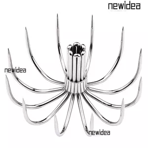 NEWIDEA 10 Chiếc Gói Mực Móc Câu Cá, 10 Chiếc Gói Thép Không Gỉ Bạch Tuộc Móc Câu Cá, DIY Thay Thế 12 Móng Vuốt Thiết Kế Đa Năng Mồi Câu Cá Móc Câu Cá Nước Mặn Câu Cá