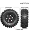 4 51mm 7mm Hex Beadlock Bánh xe kim loại Vành 1.0 "Lốp cao su Bộ lốp cho Traxxas 1 / 18 Trx-4m Defender Bronco 1 / 24 Trục Scx24 Fms24