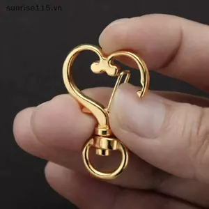 SSVN 10 Chiếc Trái Tim Tình Yêu Rỗng Móc Chìa Khóa Vòng Chìa Khóa DIY Phụ Kiện Tôm Hùm Khóa.
