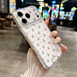 Ốp Lưng IPhone 13 15 11 17 16 12 14 ProMax  Anh đào hồng chấm tròn hồng 7 8Plus XR X XS Max