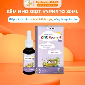 Kẽm Nhỏ Giọt VYPHYTOKID ZINC LIPOSOMÉ DROP Cho Bé Cho Bé Từ 3 Tuổi Lọ 30 ml