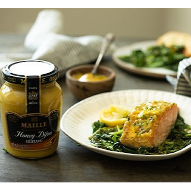 Mù Tạt Vàng Dijon Xay Nhuyễn Hiệu Maille, Dijon Original Mustard 215g và 865g, Gia Vị Cao Cấp
