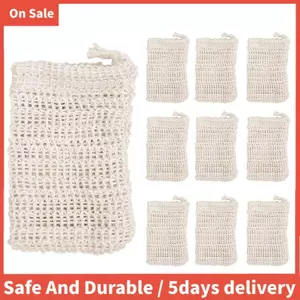 10 Gói Túi Xà Phòng Sisal Tự Nhiên Tẩy Tế Bào Chết Xà Phòng Tiết Kiệm Túi Đựng