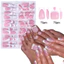 {WELV}144PCS Press On Nails Set Celestial Design Fake Nails Kit Easy To Apply Long
