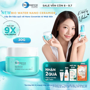 Kem dưỡng ẩm dạng gel mỏng nhẹ 9X Nano Ceramide Complex Bio-essence 30g giúp thẩm thấu nhanh & hỗ trợ làm dịu da