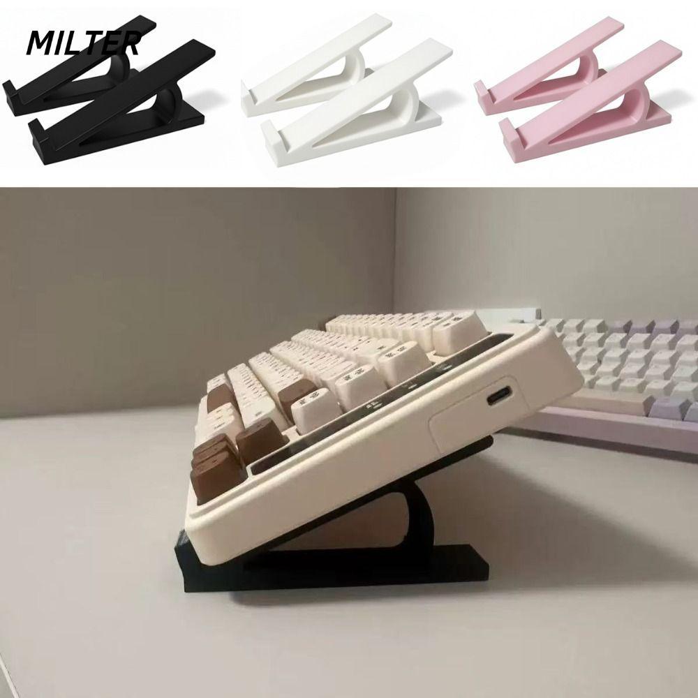 MILTER 1 Cặp Bàn Phím Máy Tính Nâng, Phụ Kiện Di Động Bàn Phím Chân Đế Nâng Cao, Giá Đỡ Màn Hình Góc Bàn Phím Bằng Nhựa