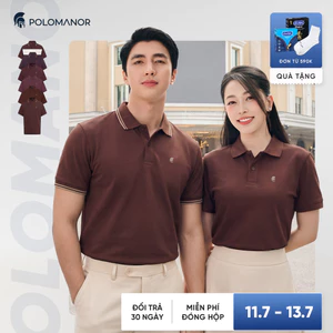 Áo polo nam Đỏ, POLO QUỐC DÂN vải cá sấu Cotton Interlock / Diamond - POLOMANOR