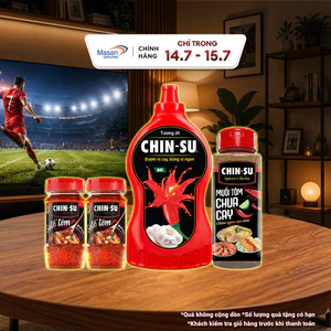 Combo 2 Sa tế tôm ớt sả 90g + 1 chai Tương ớt Chin-su 1kg + 1 hủ muối tôm chua cay Chin-su 120gr