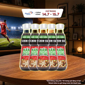 Combo 5 Nước Tương CHIN-SU Nấm Shiitake Chai 330ml