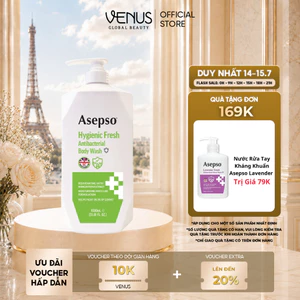 Sữa tắm kháng khuẩn ASEPSO sạch sâu tươi mát Chiết Xuất Thiên Nhiên 1000 ml